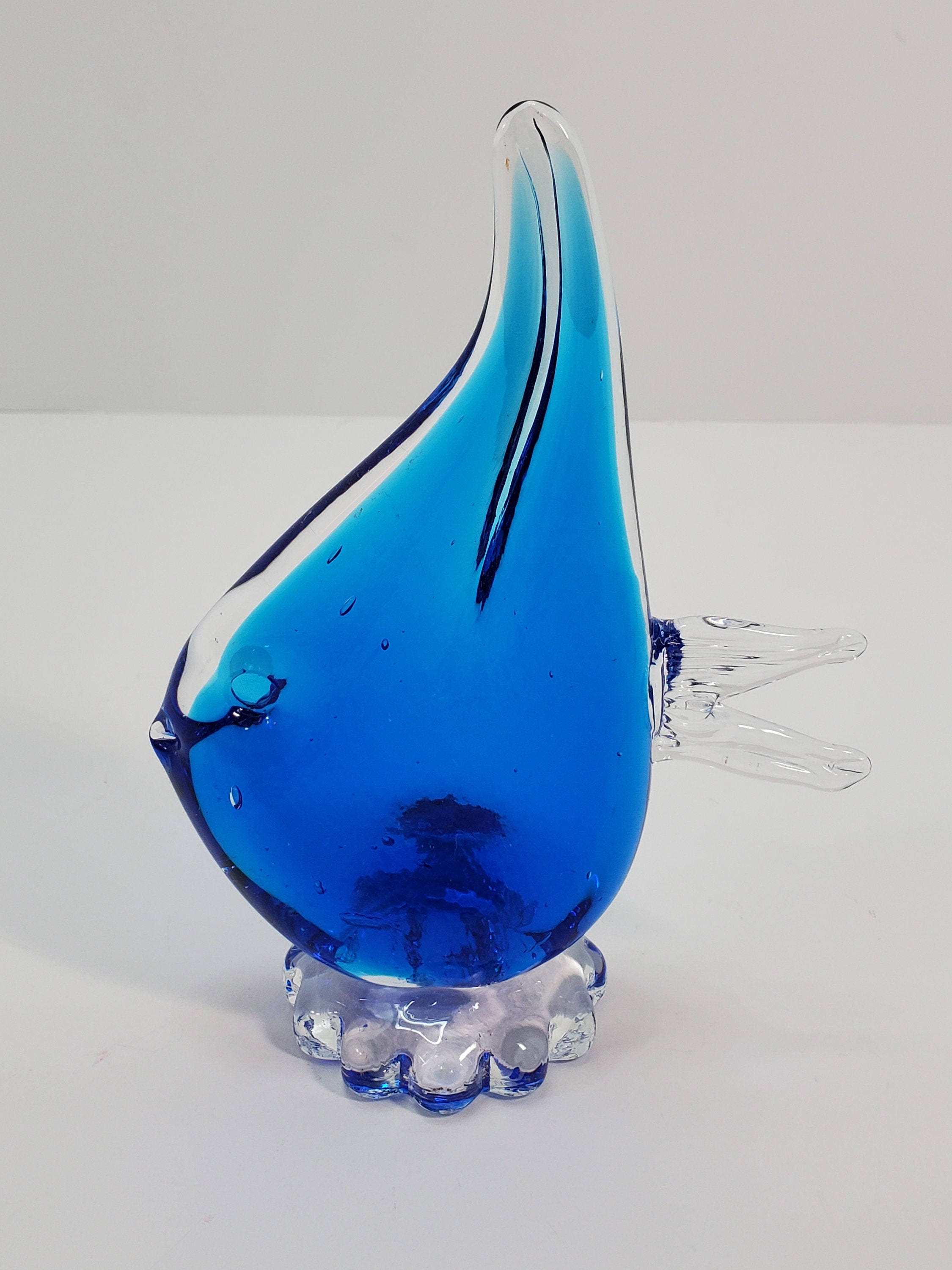 アートガラスの青い魚 - Etsy 日本