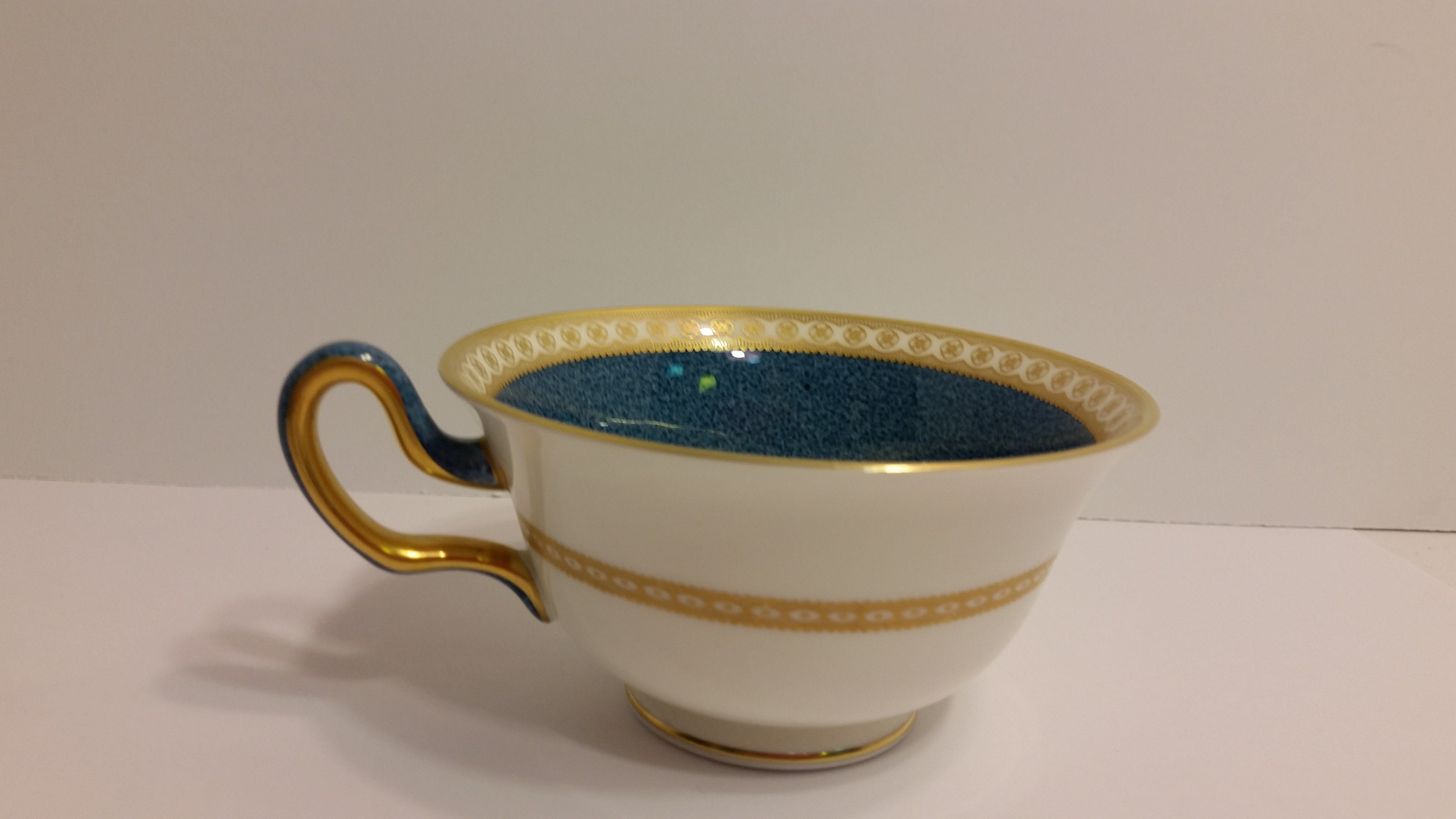 Wedgwood Ulander Powder Blue Peony Shape Cup - Etsy New Zealand