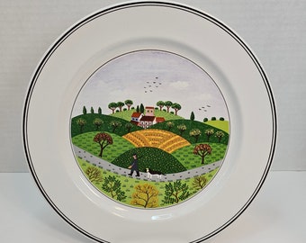Assiette Creuse VILLEROY & BOCH Design Naïf - Thème Chasseur - Neuf - Diamètre 22,1 Cm