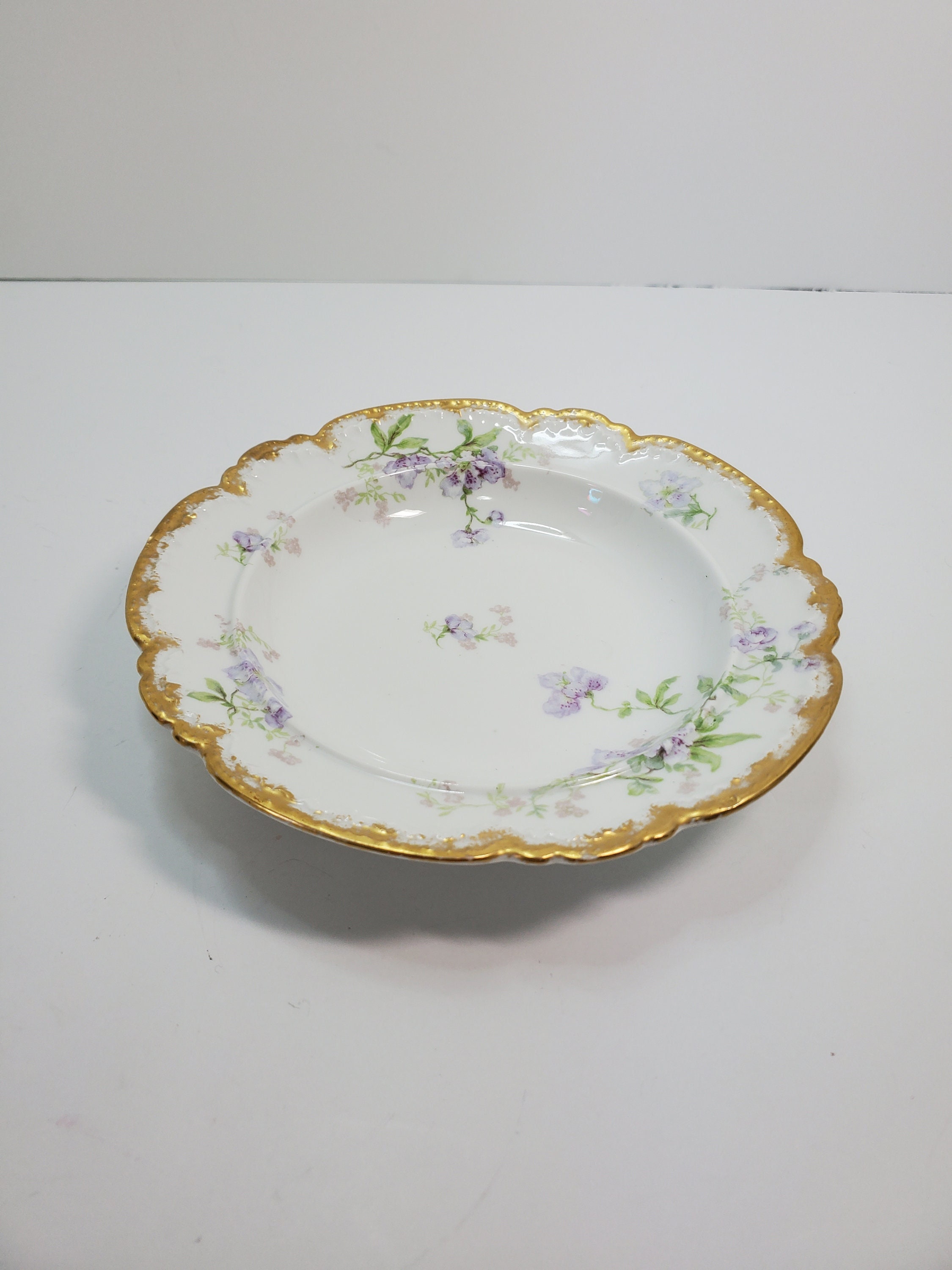 CH Field Haviland Purple Floral Butter Plate Base Only