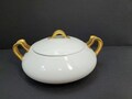 Haviland & Co. Limoges, White with Gold Trim Covered Sugar, France