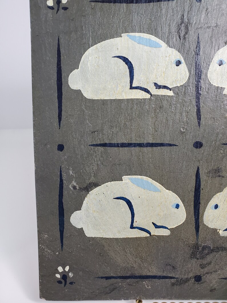 Cape Cod Stencil CO. Rabbit Stenciled Slate Plaque /trivet - Etsy