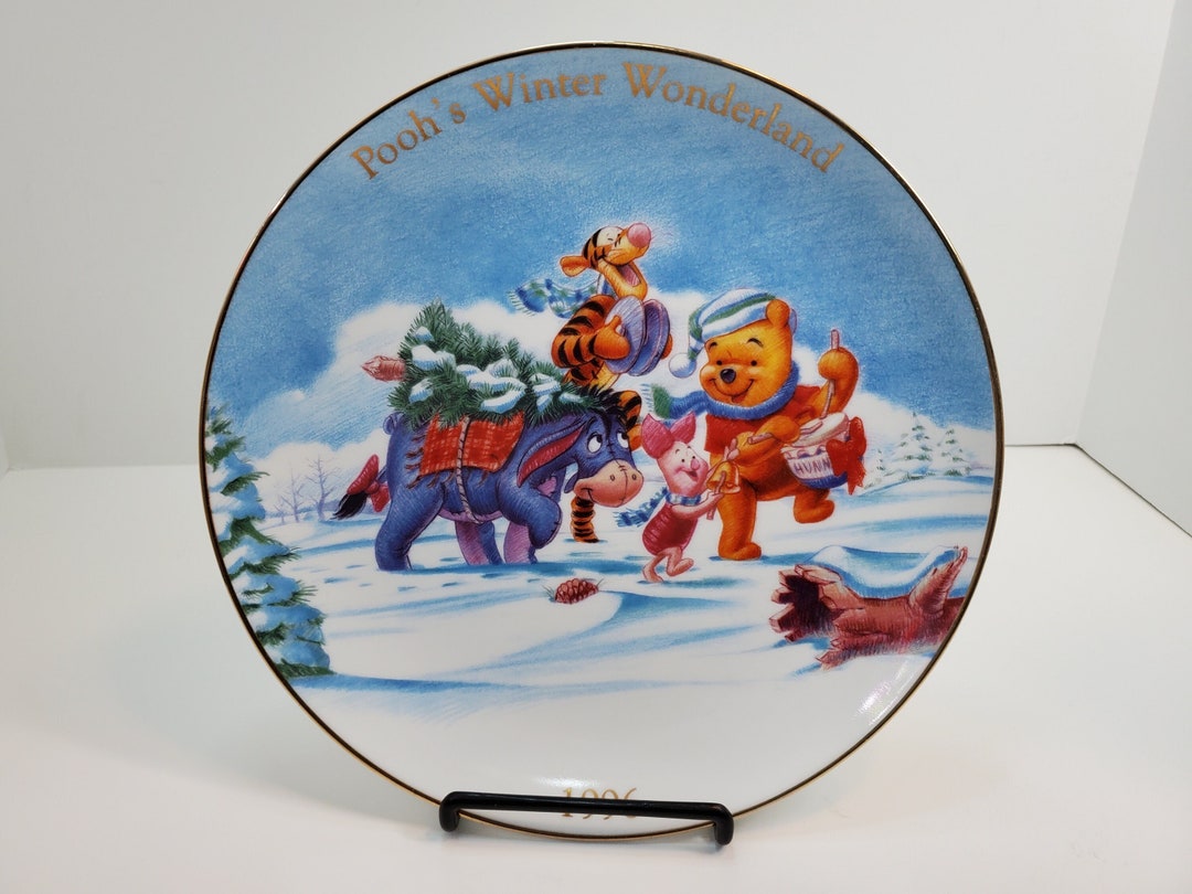 Disney 1996 Pooh's Winter Wonderland Plate, USA - Etsy