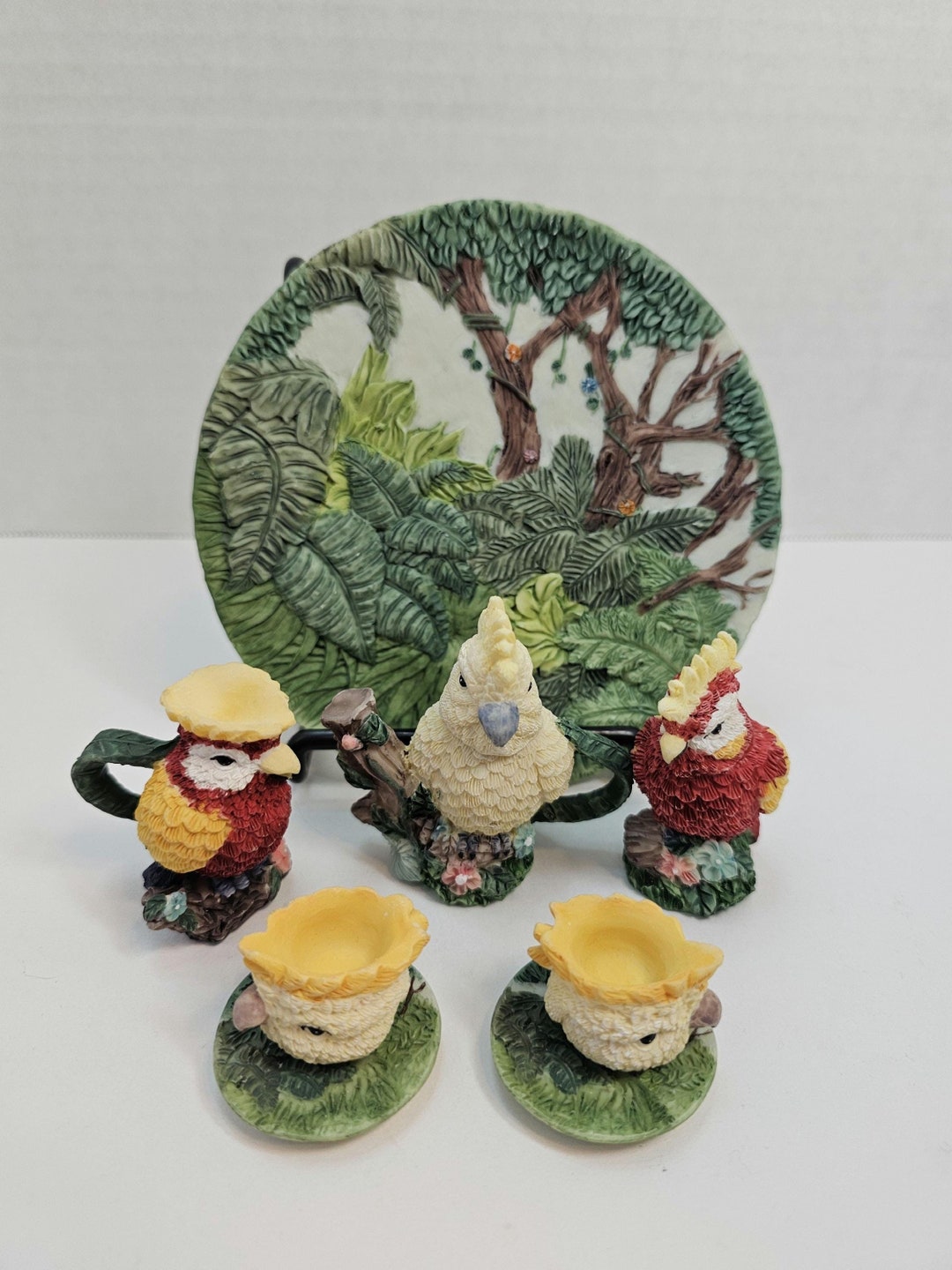 Miniature Parrot Tea Set, 10 Pieces - Etsy