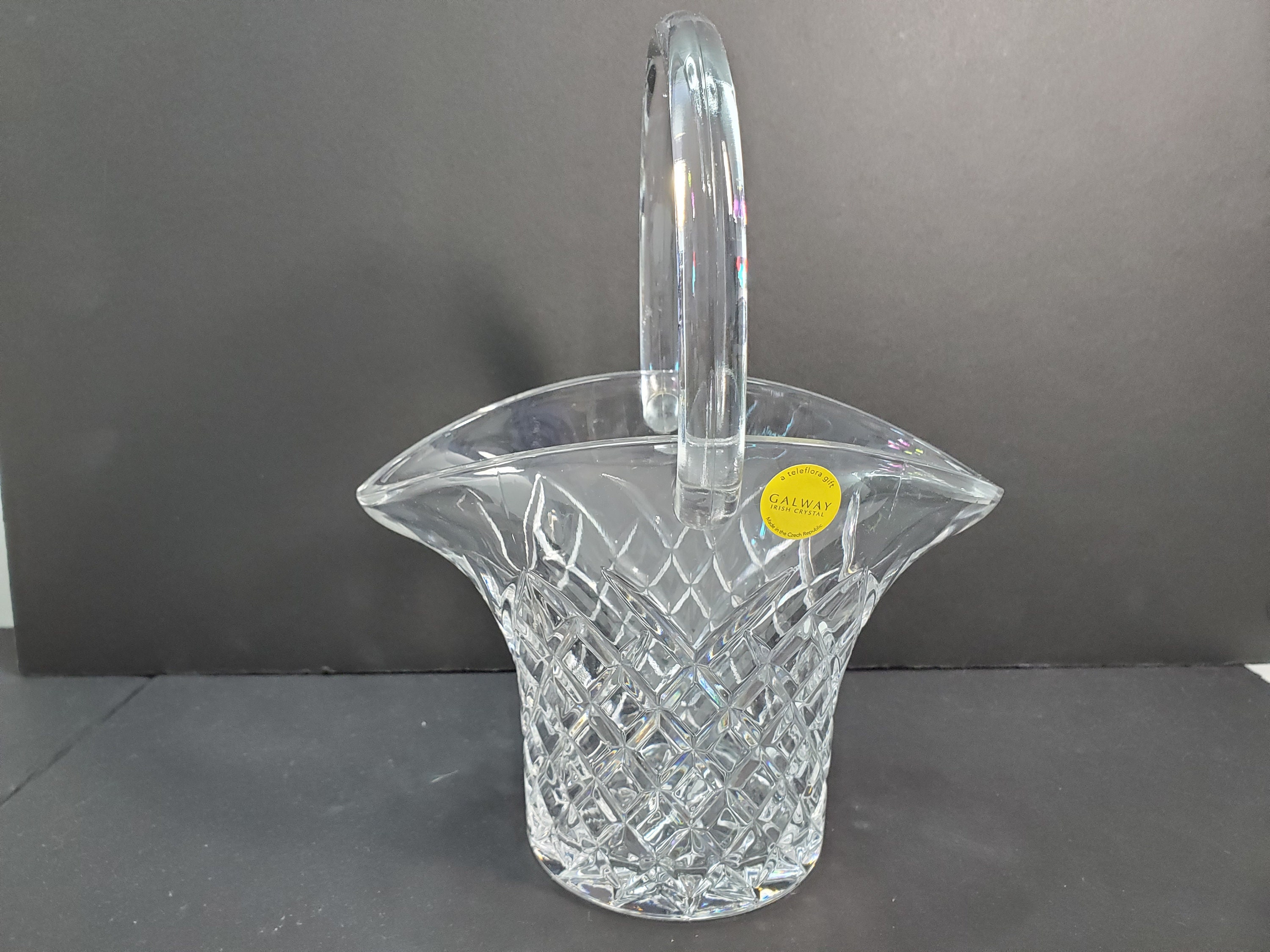Galway Crystal Basket, Czech Republic - Etsy Hong Kong