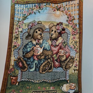 Boyds Bears Afternoon Tea Wall Hanging with Rod