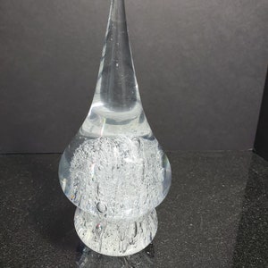 Crystal Spire Paperweight, 6 1/8&quot;, Taiwan