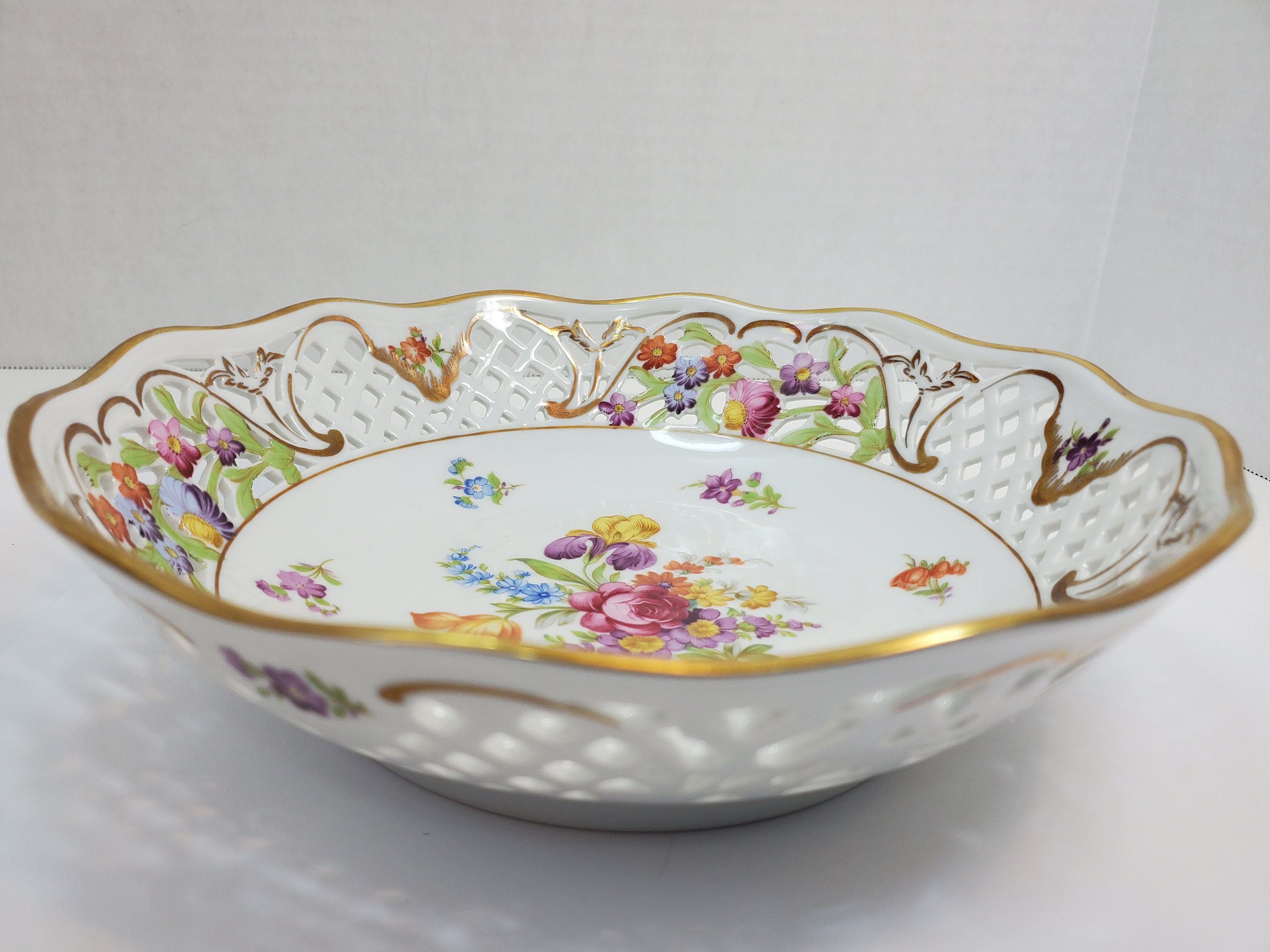 Schumann Empress Dresden Flowers Oval Platter, Bavaria - Etsy