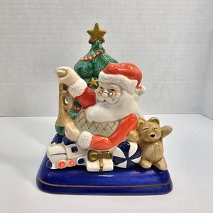 Fitz and Floyd Santa Card Holder, Korea