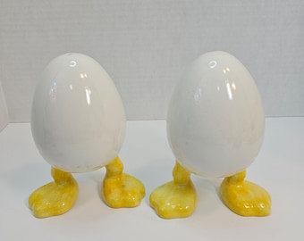 Duck Egg with Legs Salt and Pepper Shakers