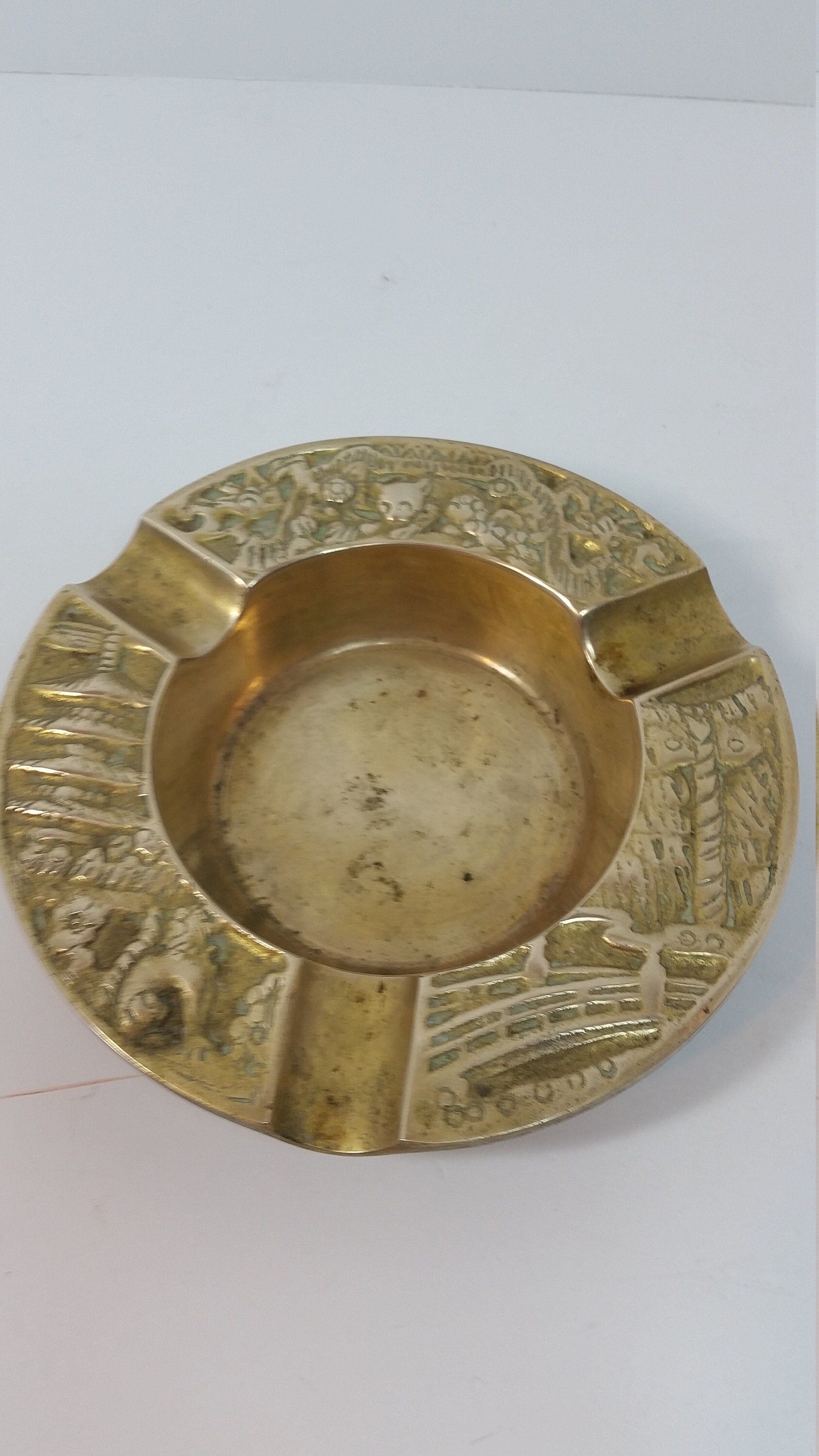 当時もの　アンティーク　SEAT OF HONOR ASHTRAY ゴールド 当時もの アンティーク SEAT OF HONOR ASHTRAY ゴールド - メルカリ