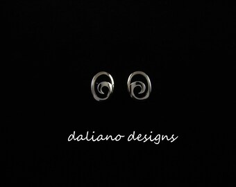 Wave 14mmL Post Earrings. Hawaiian & Island inspired jewelry designs. 925 Sterling Silver w/ Rhodium plating to prevent tarnish.