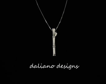 Bamboo Stick Pendant w/ Chain.  Hawaiian & Island inspired jewelry designs.  925 Sterling Silver w/ Rhodium Plating to prevent tarnish.