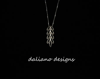 Maile Lei Pendant w/ Chain.  Hawaiian & Island inspired jewelry designs.  925 Sterling Silver w/ Rhodium Plating to prevent tarnish.