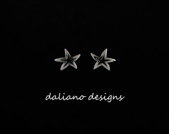 Sea Star Post Earrings. Hawaiian & Island inspired jewelry designs. 925 Sterling Silver w/ Rhodium plating to prevent tarnish.