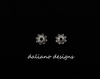 Fili Sun Post Earrings, 12mmD. Island & Philippine inspired jewelry designs. 925 Sterling Silver w/ Rhodium Plating to prevent tarnish.