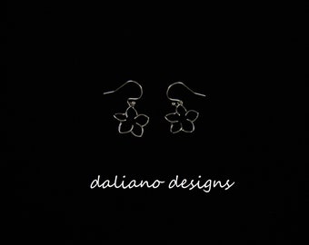 Plumeria Hook Earrings. Hawaiian & Island inspired jewelry designs. 925 Sterling Silver w/ Rhodium plating to prevent tarnish.