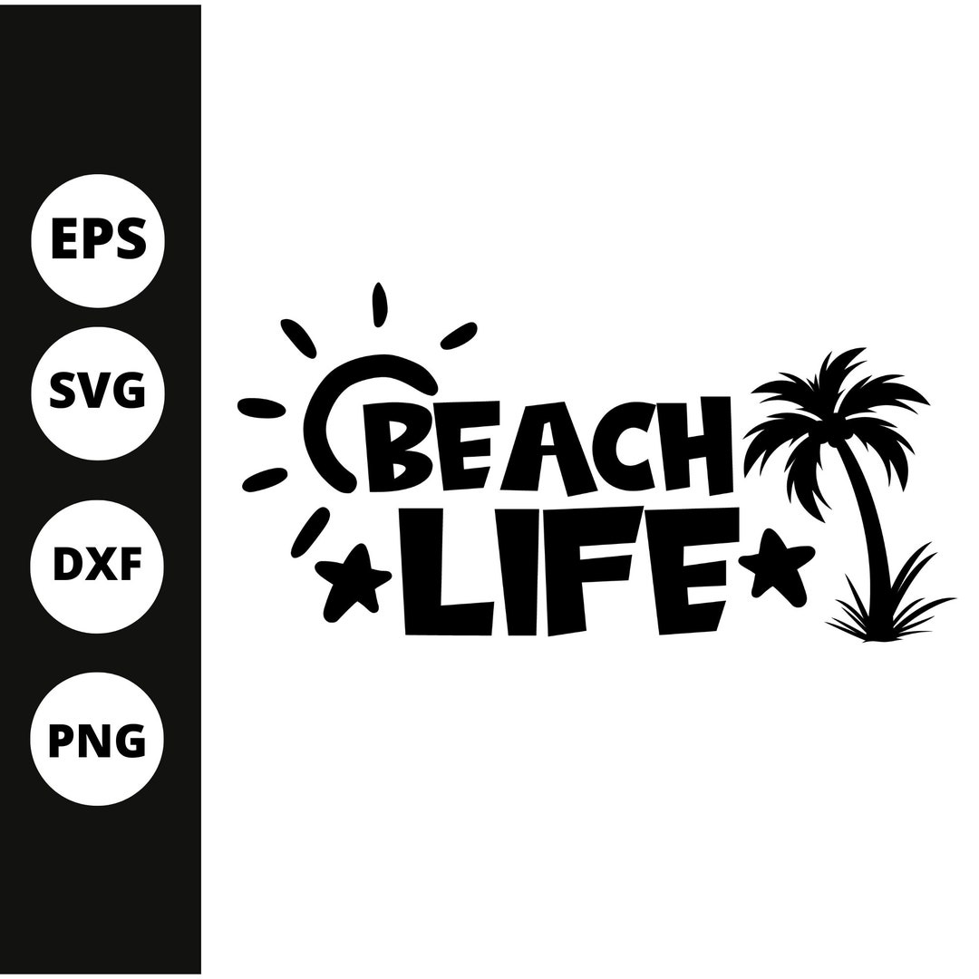 Sun Beach Life SVG | Summer Sunshine SVG | Minimal Summer Vibes With ...