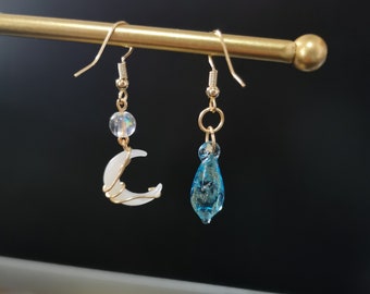 Love between fairy and devil earing, Lord Changheng, Dongfang qing cang ,Orchid Xiao Lan Hua earing  14K earing