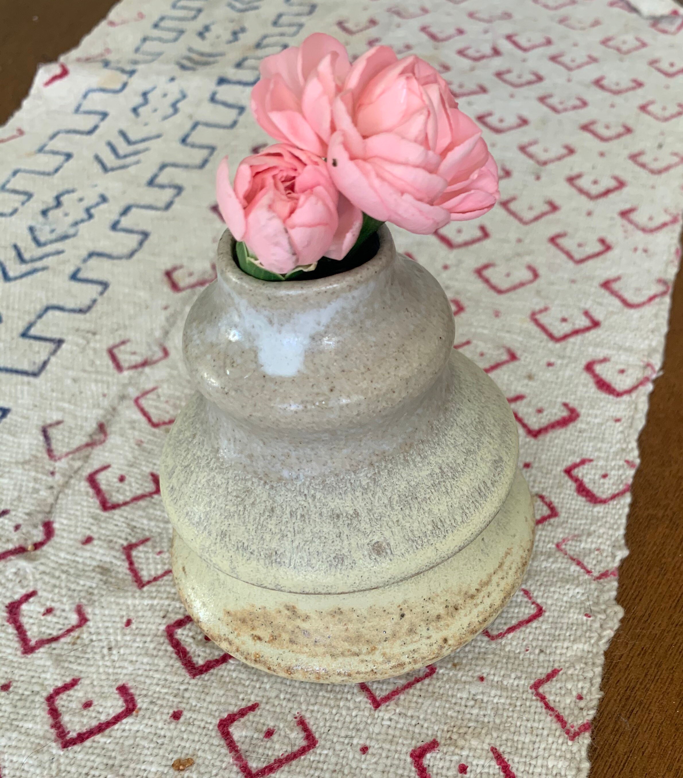 White and yellow bud vase flower vase handmade ceramics Etsy