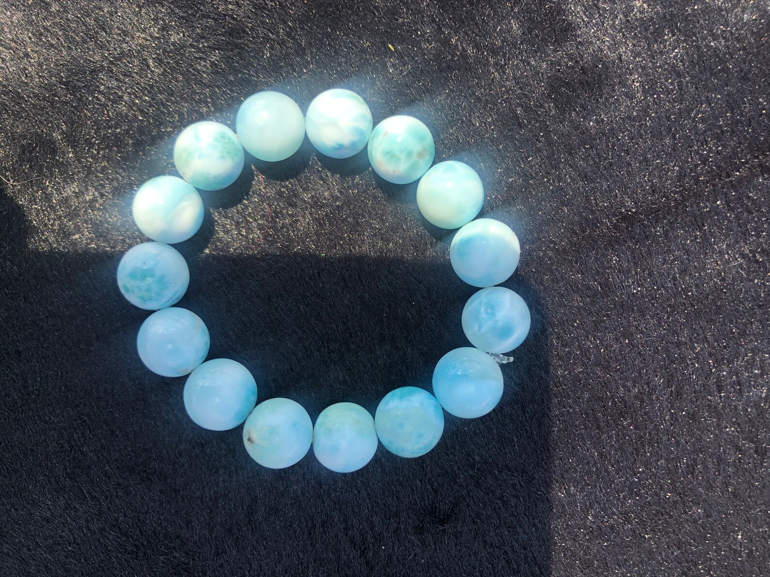 Larimar Bead Bracelet R 3 Etsy