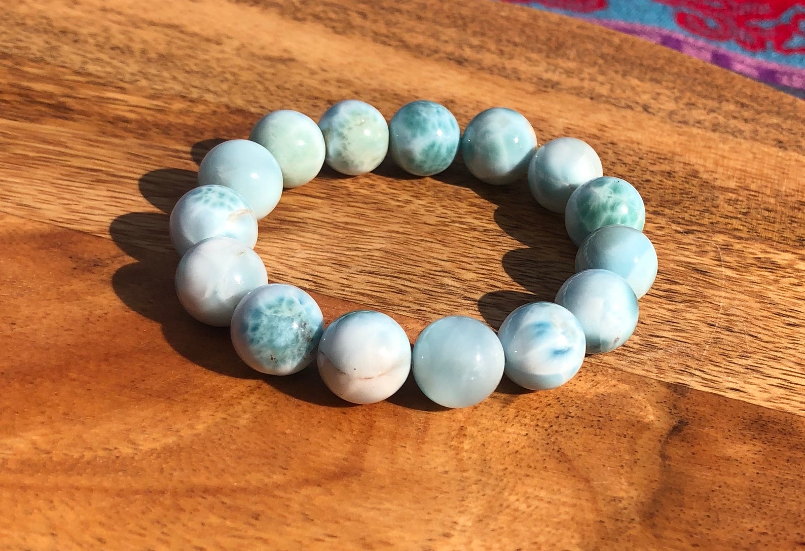 Larimar Bead Bracelet R 3 Etsy