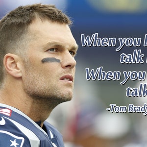 Tom Brady cartel cita decoraciones citas carteles decoración de fútbol deportes entrenamiento crecimiento Mindset profesor de fútbol educativo aprendizaje P033