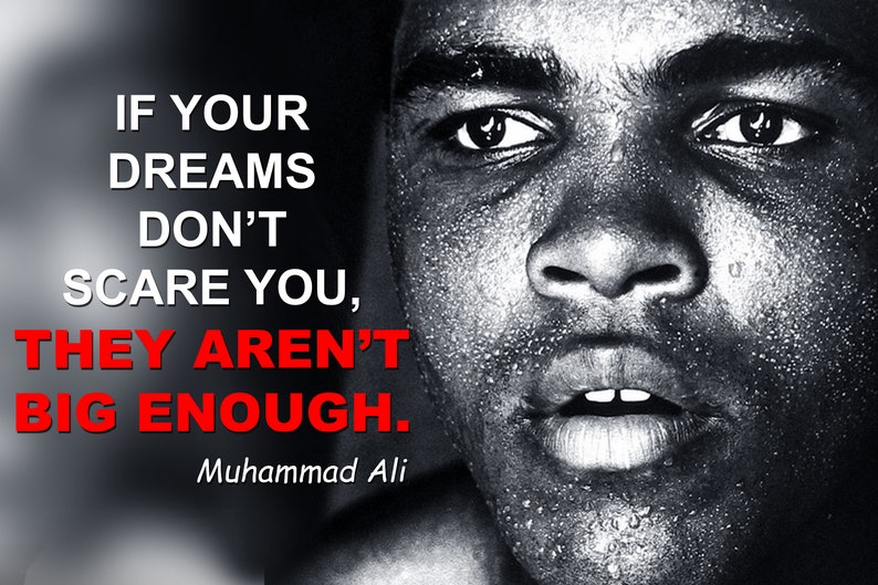 Muhammad Ali Poster Quote Boxing Sports Quotes Posters Etsy Singapore