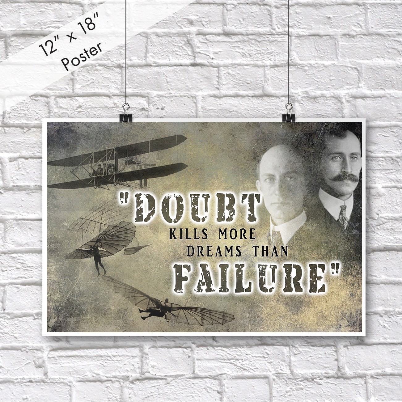 Wright Brothers Quote Poster Classroom Poster Inspirational
