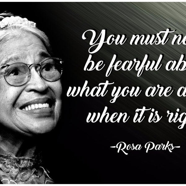 Rosa Parks Quote Poster | Classroom Poster | Inspirational | Motivational | 100 Lb Gloss Paper | 18-Inch By 12-Inch | P013