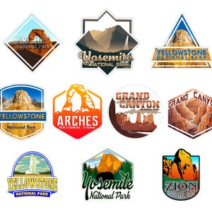 National Park Decal Sticker Car RV Car Bumper US Travel Design