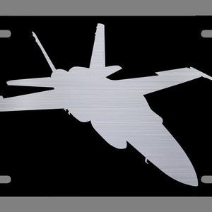 Fighter Jet 2 Black Etched License Plate Military Air Force Christmas Gifts Birthday Presents Plane Gift Pilot Present Airplane LP028