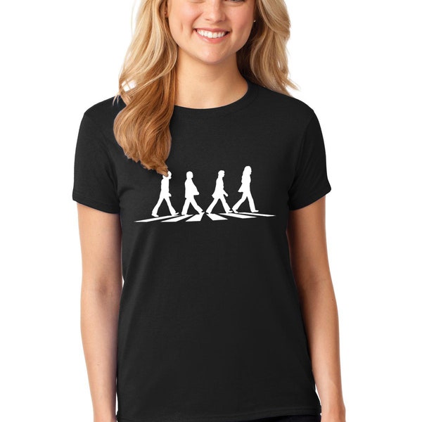 The Beatles Ladies Tshirt Abbey Road Crosswalk Womens T-Shirt Merchandise T Shirt T/Shirt TS007