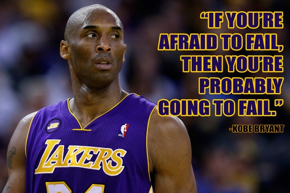 Kobe Bryant Poster Quote Cool Quotes Posters Basketball Sports | Etsy