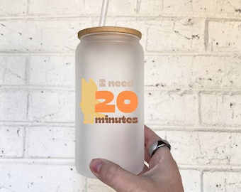 Bluey Inspired Glass Can Cup | Chilli Inspired Can Cup | Glass Tumbler with Bamboo Lid | Disney inspired Cup | Mothers day | Motivational