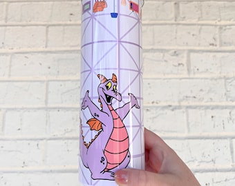 Figment 20 oz Tumbler Cup | Sublimation Tumbler | Figment Epcot Starbucks Cup | 20oz Tumbler for Hot & Cold Drinks | Figment Tumbler