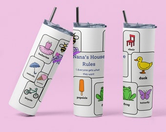 Bluey Inspired Tumbler | Disney Inspired Cup | Nana's House Rules | Bluey Inspired Starbucks Tumbler | Sublimation Cup