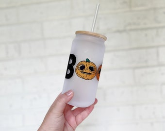 Little Boo Tumbler | Glass Tumbler with Bamboo Lid | Lil boo universal tumbler| Halloween Horror nights tumbler | Halloween | HHN Universal