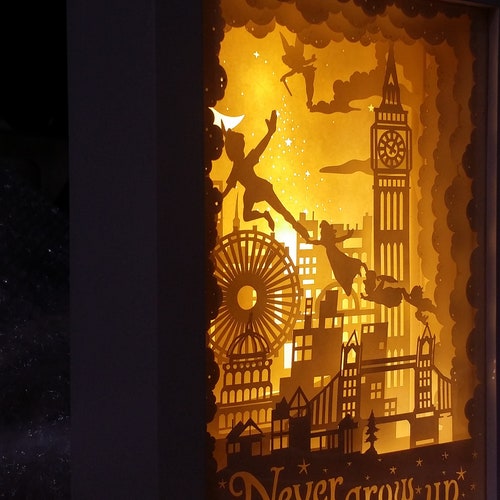 3d Paper Cut Light Boxes Night Lighe Kids Gifts Etsy
