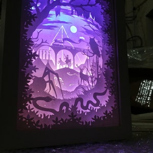 Shadow Box, LED Paper Cut Light Art