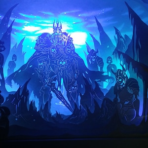 3D light box，LED nightlight，Illidan  , Lich King, Frozen Throne