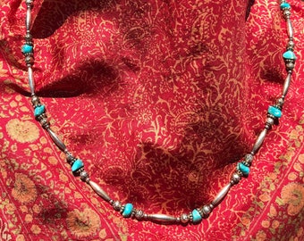 Vintage Silver and turquoise necklace
