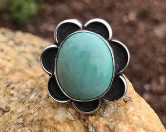 Vintage Silver Turquoise Ring