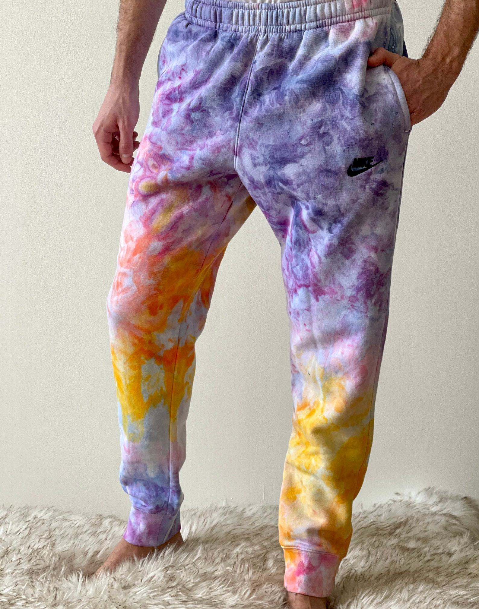 Tie Dye Nike Sweatpants Tie Dye Nike Joggers medium Etsy