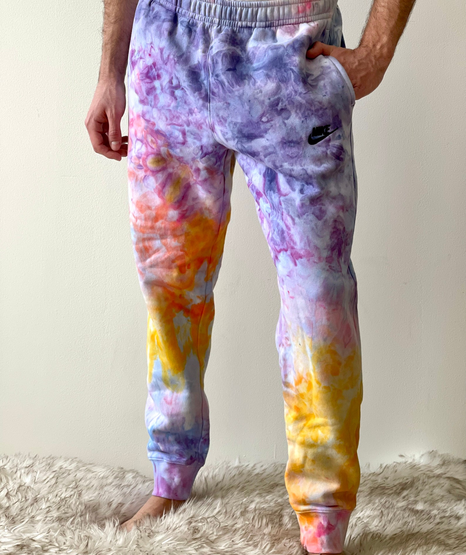 Tie Dye Nike Sweatpants Tie Dye Nike Joggers medium Etsy