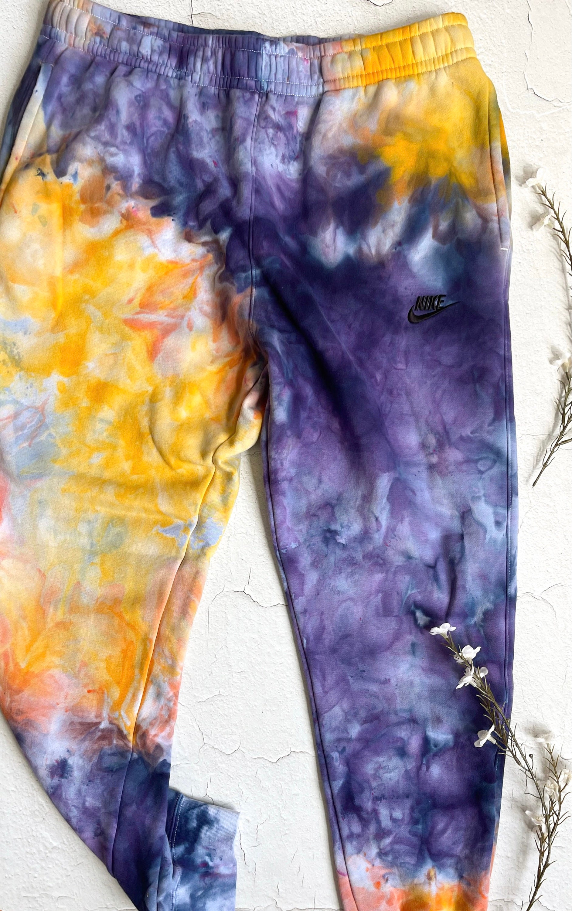 Tie Dye Nike Sweatpants Tie Dye Nike Joggers large Etsy