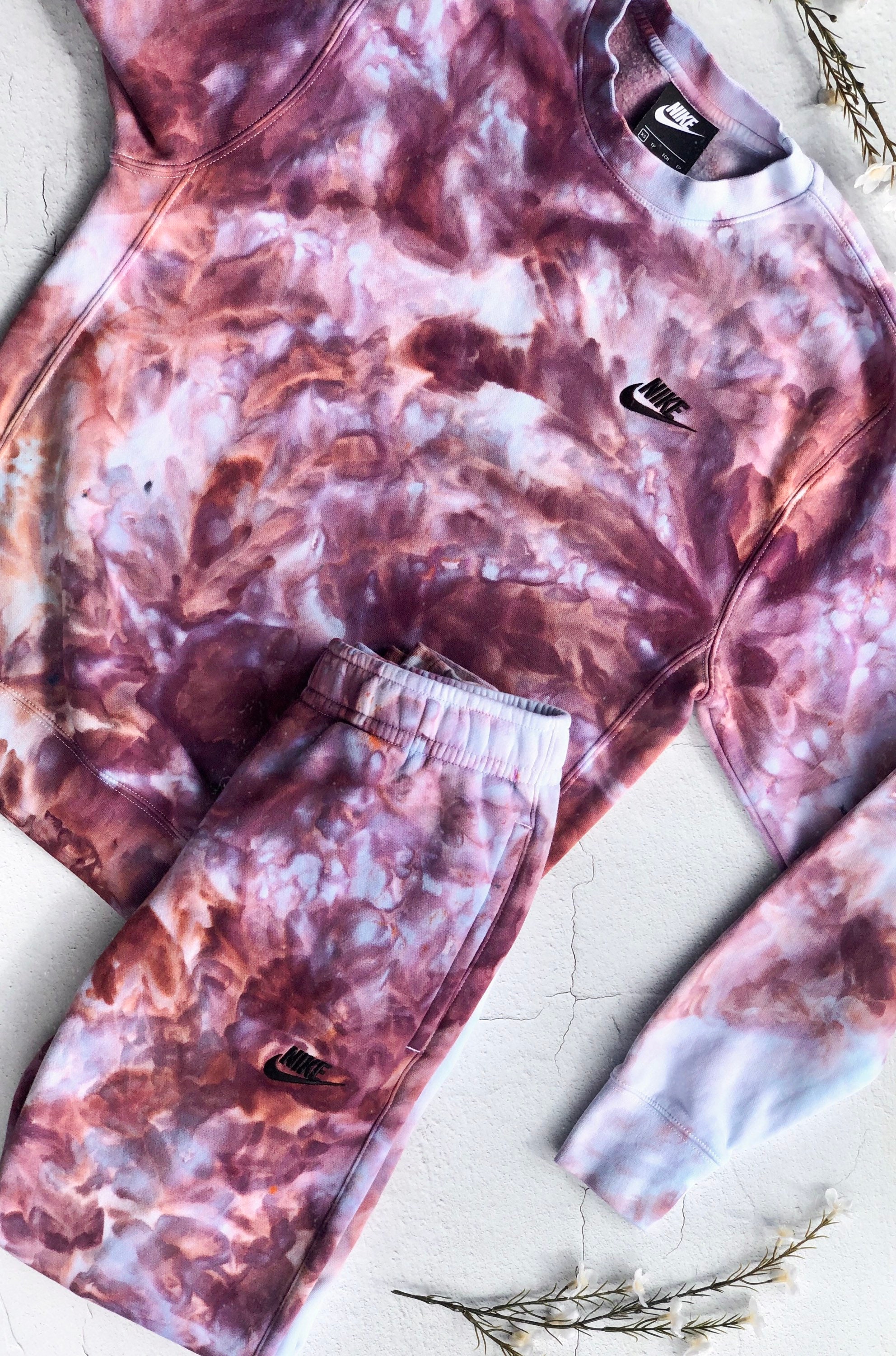 tie dye sweat short set