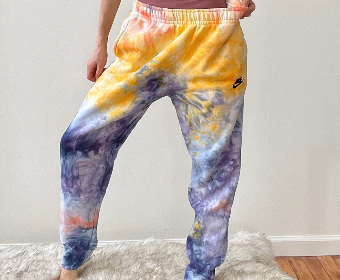 Tie Dye Nike Sweatpants Tie Dye Nike Joggers large Etsy