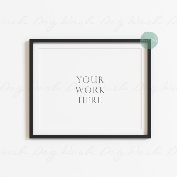 11x14 horizontal frame mockup, Black frame mock up, Digital black frame, Minimal frame mockup, 11x14 mockup, Horizontal frame digital