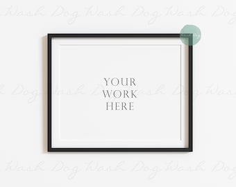 11x14 horizontal frame mockup, Black frame mock up, Digital black frame, Minimal frame mockup, 11x14 mockup, Horizontal frame digital